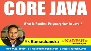 Core Java Tutorial What is runtime polymorphism in Java Mr Ramchandra