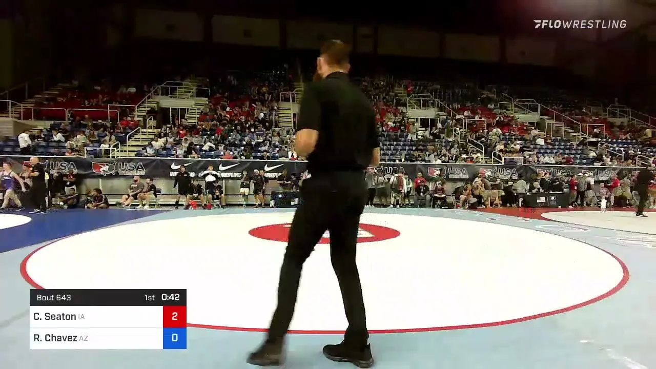 126 Lbs Round Of 64 - Cale Seaton, Iowa Vs Romeo Chavez, Arizona Dd49