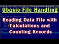 QBASIC File Handling Read and Print Records of Data File with calculations and counting records