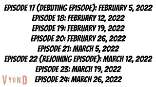 IDFB TLC Character Elimination Episode Release Dates
