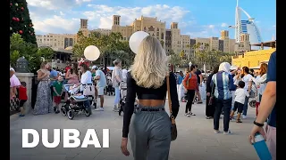 4K Natalee Walking in Dubai Souk Madinat Jumeirah Christmas Decorations 2022