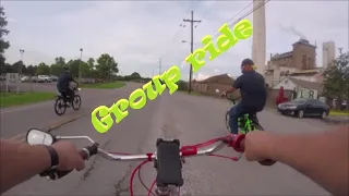 Motorized bicycle group ride with Dragonfly and nel lusso