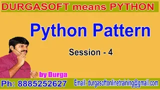 Python Tutorial Python Pattern Session - 4 by Durga Sir