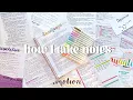 How to take aesthetic notes for lazy students note-taking study tips