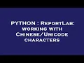 PYTHON ReportLab working with characters