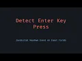 Detect the Enter Key in JavaScript with keydown Event