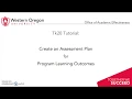 Create program assessment plan in Tk20