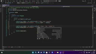 How to initialize List of String with many Strings C