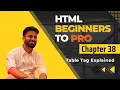 Chapter 38 Table Tag Colgroup and Table Styling Explained HTML Tutorial