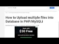 Download Lagu How to Upload multiple files into Database in PHP/MySQLi Tutorial