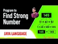 Find strong number in java java Coding Programming Logic programming language