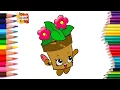 Coloring Pages Potted Plants - How to Draw Flowers