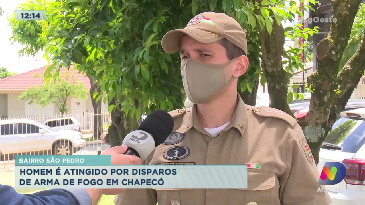 Homem é atingido por disparos de arma de fogo no Bairro São Pedro em Chapecó