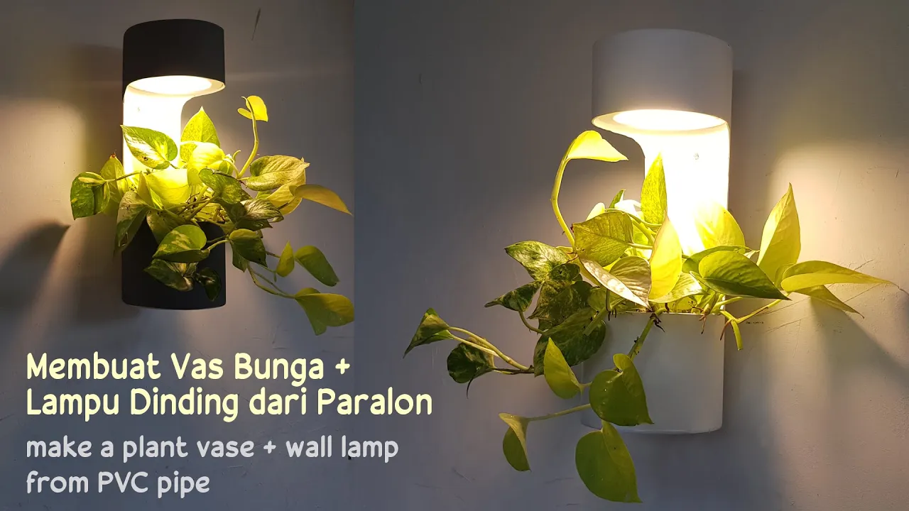 DIY Outdoor Garden Lamp from PVC | Lampu taman minimalis dari pipa paralon