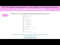 CPW 143 Programming Assignment 3 Java Triangle and TriangleTester Classes