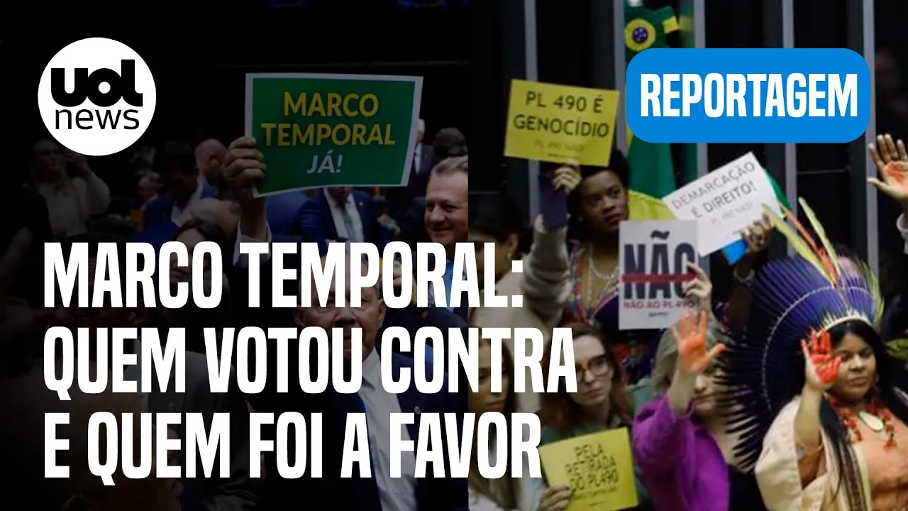 Marco temporal: Com 3 ministérios, União Brasil votou contra o governo; quem votou contra e a favor