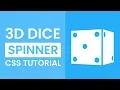 3D Dice Spinner CSS CSS Spinners CSS Tutorial 2019