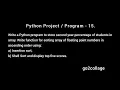 EP 15 Language Python Program Project I go2collage