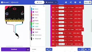 MakeCode Microbit - Happy Birt ay Song