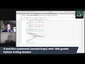 Python Coding Session with 10th grader - Loops If Else Statements