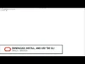 Download Install and Use the CLI