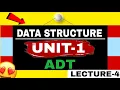 What is Abstract Data Type DATA STRUCTURE UNIT-1 LECTURE-4