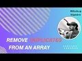 Remove Duplicates from an Array in JavaScript Using Set and Filter Methods