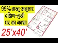 South Facing House Plans 25 40 House Plan - Civil Engineer Vishal