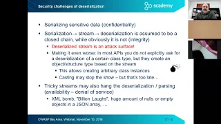 Webinar Java Serialization security issues