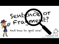 Sentence or Fragment Mini Lesson Gr 3-6