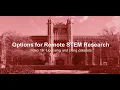 Options for Remote STEM Research 16 Licensing and Citing Datasets