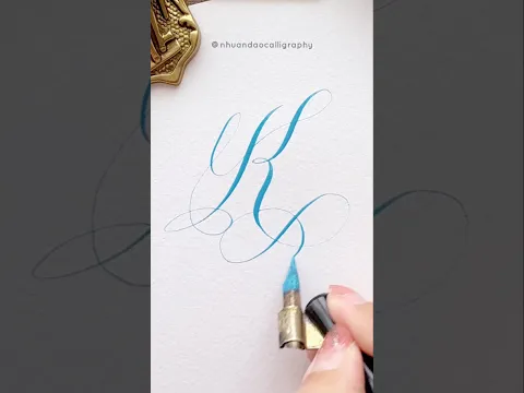 Letter K Flourishing | Relaxing Copperplate Calligraphy
