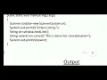 Java program to concatenate two strings