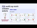 FIFA world cup match schedule website using HTML CSS Javascript