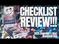 CHECKLIST REVIEW 2025 Bowman s Best Baseball Stars Prospects Top Hits