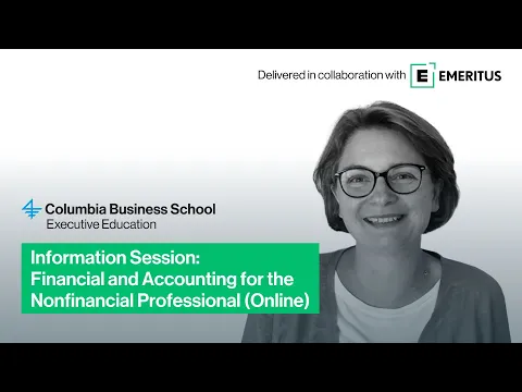 Information session on CBS Finance and Accounting for the Nonfinancial Professional (Online) program