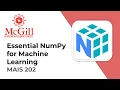 MAIS 202 Essential NumPy for Machine Learning