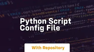 python script config file