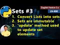Convert Lists Into Sets in Python Explained Sets update method in Python