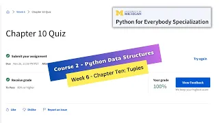 python data structures coursera week 6 quiz answers Python for Everybody Specialization