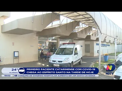 Santa Catarina transfere primeiro paciente com Covid-19 para o Espírito Santo