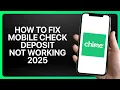 How To Fix Chime Mobile Check Deposit Not Working in Chime Tutorial