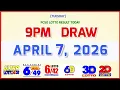 Lotto Results Today 9pm April 7 2026 PCSO