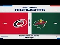 NHL Highlights | Hurricanes vs. Wild - November 19, 2025