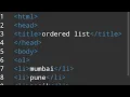 HTML Ordered List Html Code to Create Ordered List OL Tag Ordered List HTML Mobile Web Coding