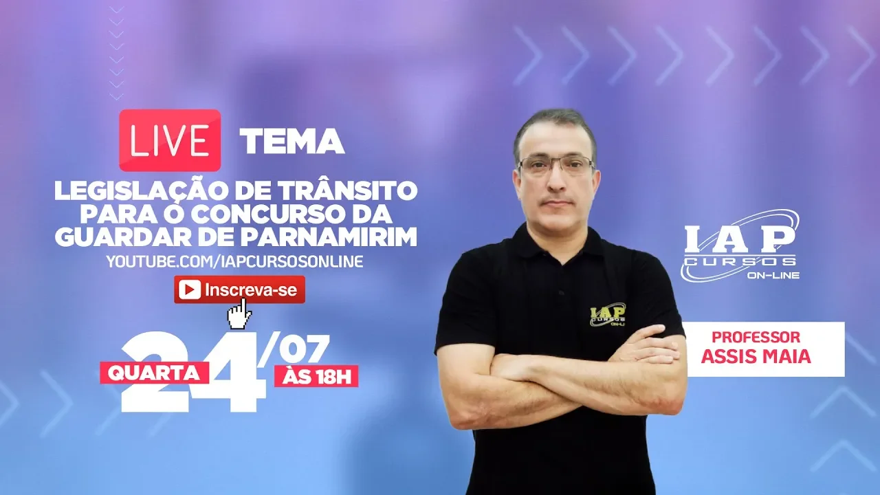 LIVE: LEGISLAÇÃO DE TRÂNSITO PARA O CONCURSO DA GUARDA MUNICIPAL