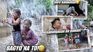 Unang Ligo Sa Ulan ni Skyler + NABANGASAN NA NAMAN SYA! | Sai Datinguinoo