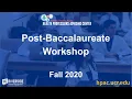 Post-Baccalaureate Workshop