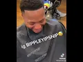 Baltimore barber speaks sims to his client