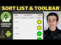Sort List View Android Studio Tutorial Toolbar With Show Hide Toggle Buttons